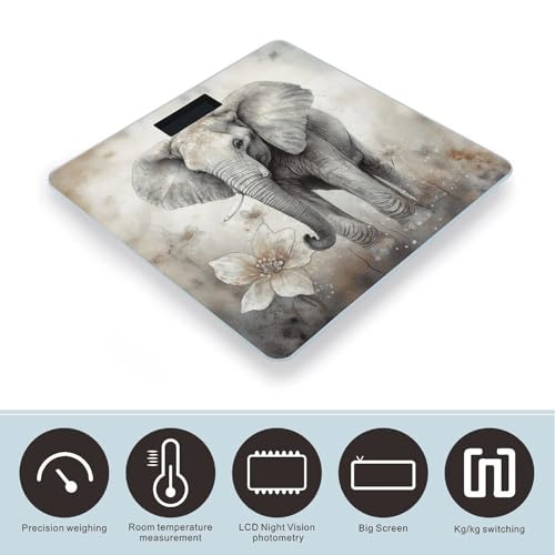 Báscula Digital de Baño Elefante Cute Animals 400lb miniatura 3