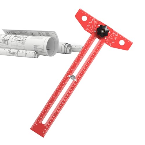 Règle d'angle en T pour menuiserie et traçage millimétré