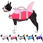 AOFITEE Dog Life Jacket, Dog Life Vest for Swimming, Shark Dogs Swimming Vest with Rescue Handle and Reflective Stripe, Ripstop Pet Float Coat Swimsuit Lifesaver Small Medium Large Dogs Pink S 3 AOFITEE Dog Life Jacket, Dog Life Vest for Swimming, Shark Dogs Swimming Vest with Rescue Handle and Reflective Stripe, Ripstop Pet Float Coat Swimsuit Lifesaver Small Medium Large Dogs Pink S 6