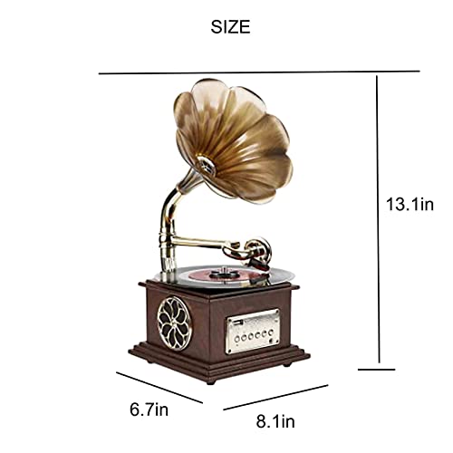 Tourne-disques Rétro Music Machine avec Platine Vinyle Corne en Laiton Tourne-disques rétro avec Bluetooth USB Mode CD Auto-Stop Record DJ Turntable Cartouches Lecteurs et platines - Les Beatles, Paul McCartney, John Lennon, RIngo Starr, George Harrison Tourne-disques Rétro Music Machine avec Platine Vinyle Corne en Laiton Tourne-disques rétro avec Bluetooth USB Mode CD Auto-Stop Record DJ Turntable Cartouches Lecteurs et platines – Image 8