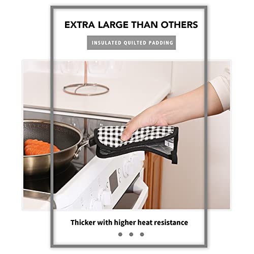 Joyhalo-4-Pack-Buffalo-Plaid-Christmas-Pot-Holders-for-Kitchen-Heat-Resistant-Pot-Holders-Sets-Oven-Hot-Pads-for-Cooking-Baking-Black Joyhalo 4 Pack Buffalo Plaid Christmas Pot Holders for Kitchen Heat Resistant Pot Holders Sets Oven Hot Pads for Cooking Baking Black