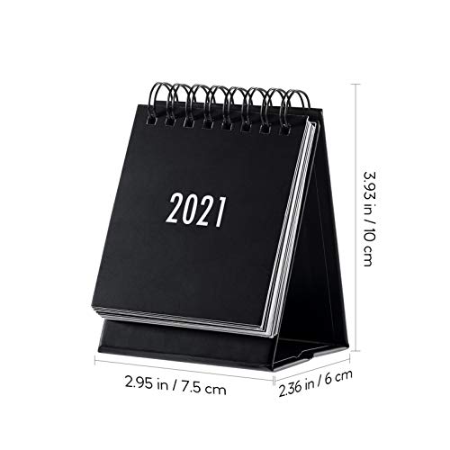 TOYANDONA Mini 2021 Desktop Kalender Opvouwbare Dubbele Coils Kalender Dagelijks Memo Schedule Planner Organizer voor… - Image 5