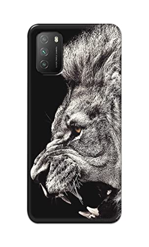 Image of Roaring Lion Hard Back Case Cover for Poco M3 Back Cover -(J5) VNS2225