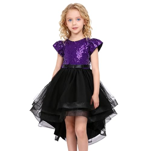 Robe de concours fille avec traîne amovible pour récital de piano et grand gala