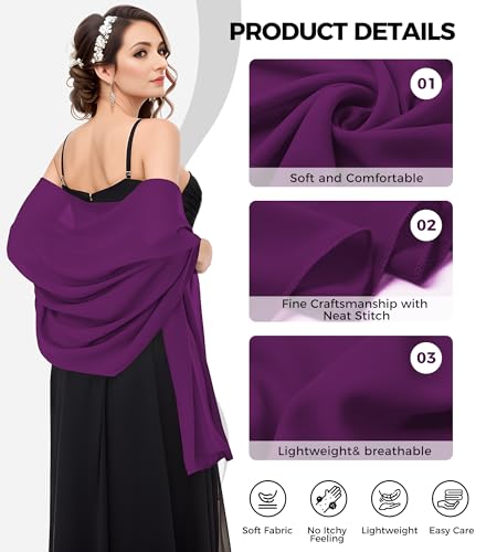 Shawls & Wraps for Women: Elegant Chiffon Shawls for Evening & Wedding Dresses4