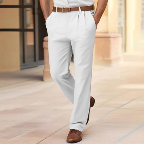 Mens Golf Pants Stretch Relaxed Fit Work Dress Pant Casual Classic Lightweight Slacks Office Trousers with Pockets 20252