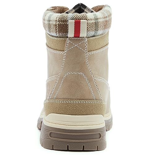 Image of ANJOUFEMME Outdoor Hiking Boots for Women Waterproof - Womens Ankle Boots Lightweight Snow Winter Boots for Trekking Walking