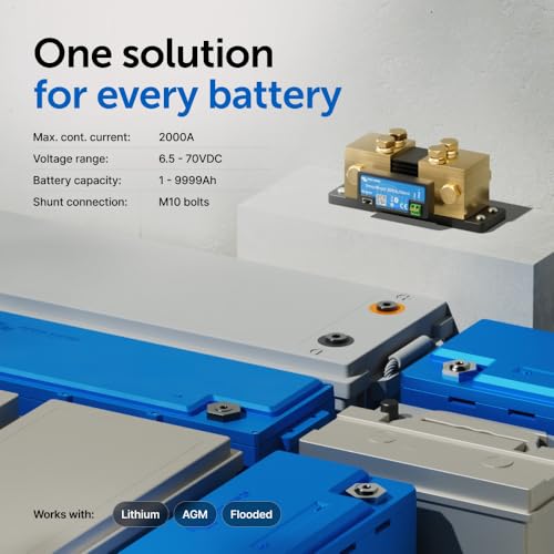 Image of Victron Energy SmartShunt Battery Monitor (Bluetooth) - Victron Smart Shunt - 6.5V-70V, 2000 amp