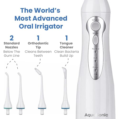 Aquasonic AS-HDCS-SET Home Dental Center Rechargeable Power Toothbrush & Smart Water Flosser thumb #4