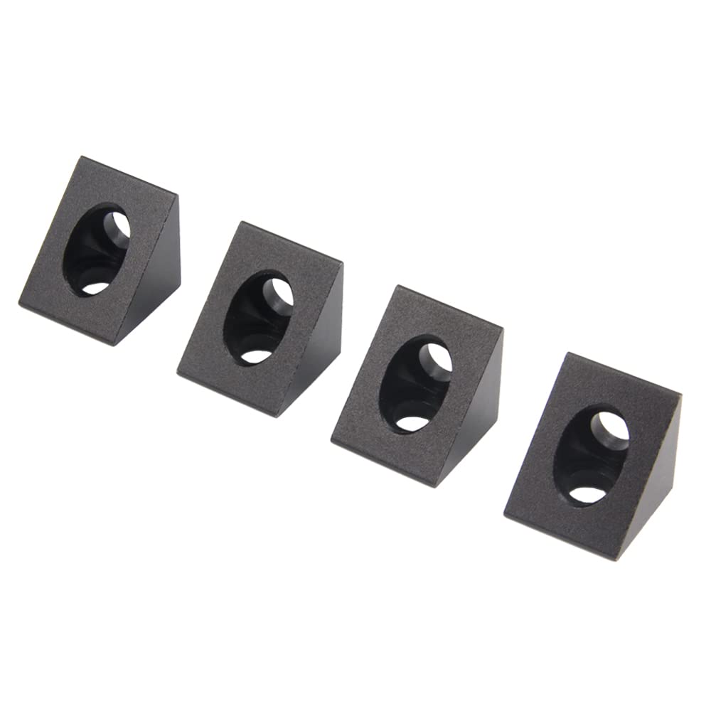 Zeberoxyz 4PCS Black Angle Sharp Corner Bracket Connector with Screws 2020Series for Slot 6mm Aluminum Extrusion Profile Accessories (4pcs Sharp Corner) - Image 3
