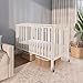 Dream On Me Full-Size 2-in-1 Folding Baby Crib in White, GreenGuard Gold & BSA, Portable, Patented Quick Folding System, Strong Wheels, 2 Adjustable Mattress Heights