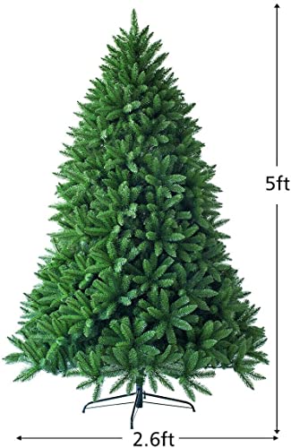 Generic Chefjoy Unlit Spruce Christmas Tree, Artificial Christmas Tree, Premium Pvc Hinged Xmas Tree With Foldable Metal Stand, Easy Assembly For Home Office Party, Green #TOP6