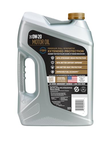 Image of Valvoline Extended Protection Full Synthetic Motor Oil SAE 0W-20 5 QT, Case of 3