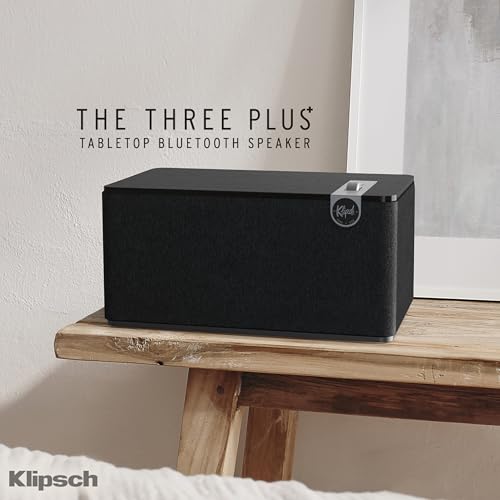 Klipsch The Three Plus Premium Bluetooth Speaker System, Turntable Ready with Phono/RCA Inputs, Bluetooth 5.3 with Up to 40 ft. of Distance, Matte Black - Image 7