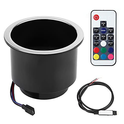 Portavasos LED RGB con control remoto para carro miniatura 1