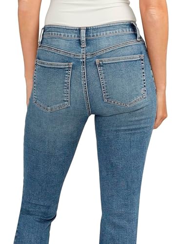Silver Jeans Co. Women's Most Wanted Mid Rise Straight Leg Crop Jeans3