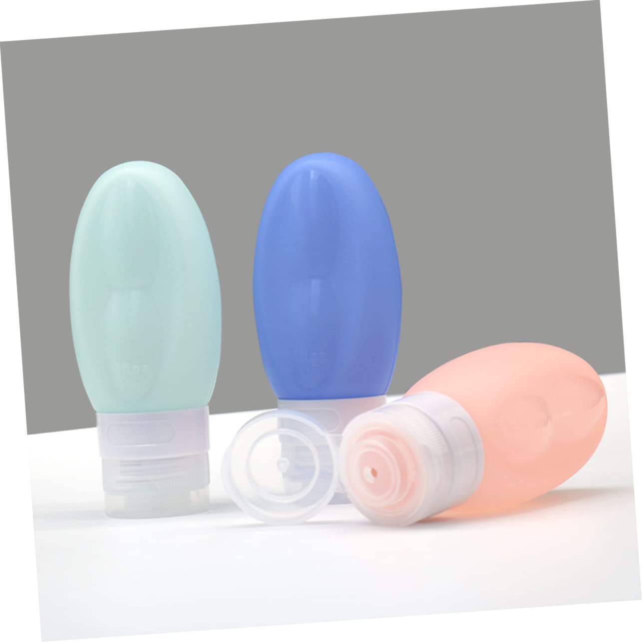 2 Set Bottiglie Viaggio Silicone Contenitori Squeezabili E Impermeabili Per Shampoo E Lozioni Per Cosmetici E Toiletries Viaggio Rosa Bianco 4 Pezzi*2