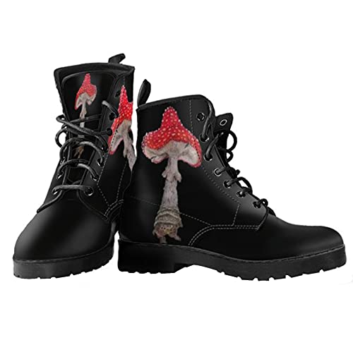 Botines de Mujer tacón de cuña Zapatos de Plataforma de mujerBotas de Gladiador Romano Martin 3D Botas Retro Occidentales Botas de Caballero Cover