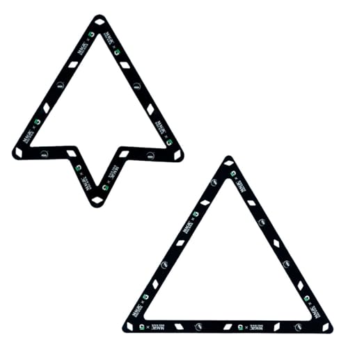 Ghost Billiards Fedor Gorst MagicRack 8-Ball + 9/10-Ball Combo Pack Precision Rack for Perfect Breaks Durable Pool Ball Template