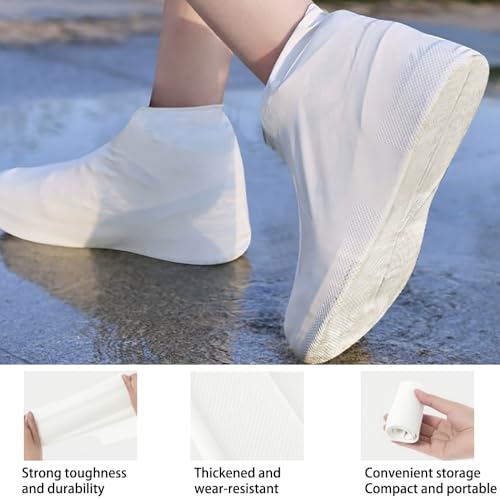2 Pair Outdoor Latex Rain Boots Portable,Waterproof Shoe Covers Anti-slip and Wear-resistant2