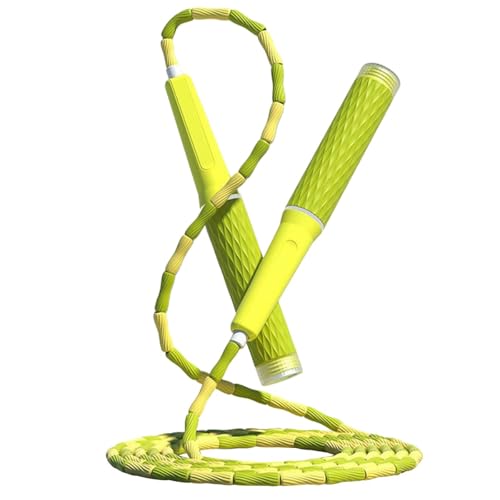 縄跳び 小学生 二重跳び 学校用縄跳び 2.8m 長さ調節可能 滑り止めハンドル 防絡み 高耐久 ドーパミンカラー 男女兼用 室内外兼用 競技 学校用 (グリーン)