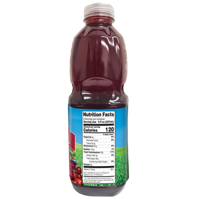 Langers 100% Juice with Vitamin C, Apple Berry Cherry, 64 Fl Oz (Pack of 8)