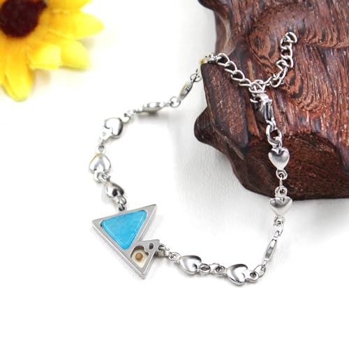 Image of Uloveido Stainless Steel Heart Chain Link Bracelet - Religious Inspirational Mustard Seed Charm Bracelet for Women Lady Y4431
