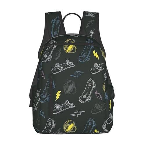 Sac à dos graffiti noir léger pour le travail et les voyages