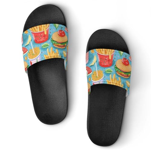 Fast Food House Sandals Non-Slip Bathroom Slippers Beach Summer Shoes for Men Women