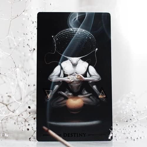 ANGYANG Tarot Cards Set, True Black Tarot Deck 78 Cards with Guide Book English Instructions for Tarot Lovers,Beginners,Expert Readers