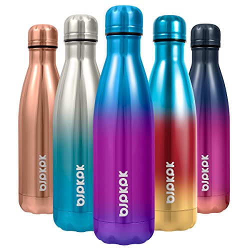 Image of BJPKPK 17 oz Insulated Water Bottle, Stainless Steel Flask, Leak Proof