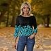 Tops for Women 3/4 Length Sleeve Work Dressy Casual Blouses Tunics Crewneck Pullover Fashion Summer and Fall Shirts