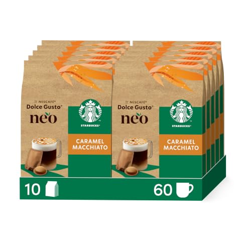 NEO Starbucks® Caramel Macchiato par NESCAFÉ® Dolce Gusto® - 30 Tasses - Compatibles uniquement avec les machines à café NESCAFÉ® Dolce Gusto® NEO (Pack de 5)