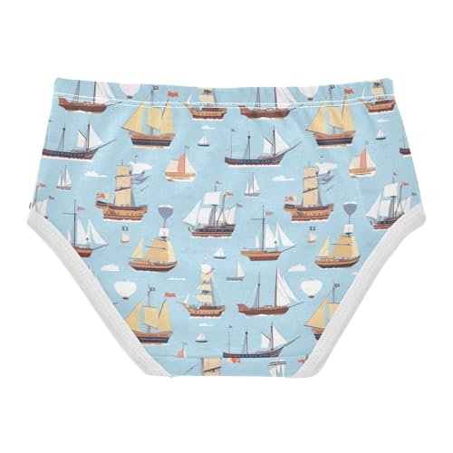 Girls' Underwear Sailboat Cotton Stretch Comfort Toddler Panties2