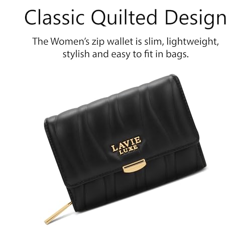 Image of Lavie Luxe Women's Lucie Emboss Medium Trifold Wallet | Gift for Women