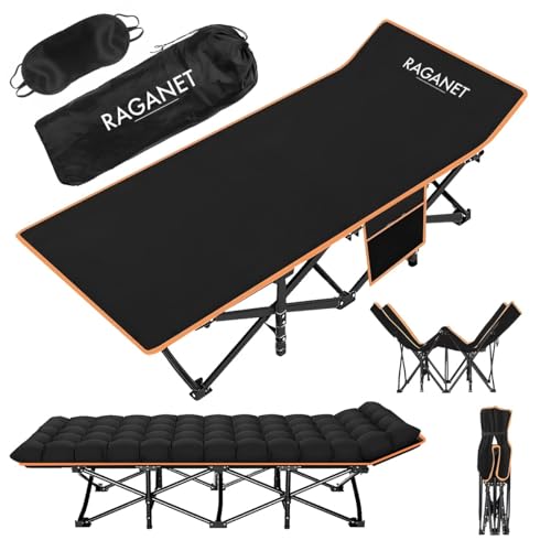 Opiniones de Estructuras de cama , listamos los 10 mejores. 49 Raganet, Cama Plegable para Exteriores, 66cm x 187cm x 50cm, Soporta hasta 150 Kilogramos, Estructura de Acero