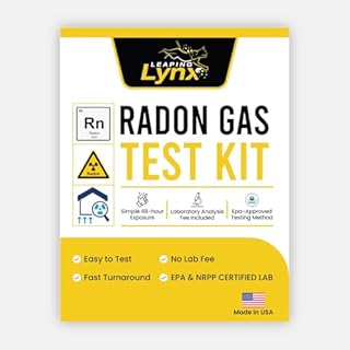 EPA-Approved Radon Test Kit for Home, Lab Fee Included - 48-Hour Short Term Radon Detector with Pro Lab Report in 3-5 Days - Just Expose Radon Tester, Apply Postage + Mail, & Get Radon Testing Results
