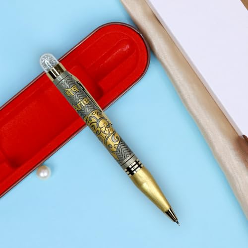 Giftana Rashi Pen with Box Gifts for Father, Friend – Zodiac Sign Gold Engraved Metal Ball Pen | Astrology Pens | Horoscope Gift for Men & Women, Birthday Gift, Blue Ink (Aries (Mesha)