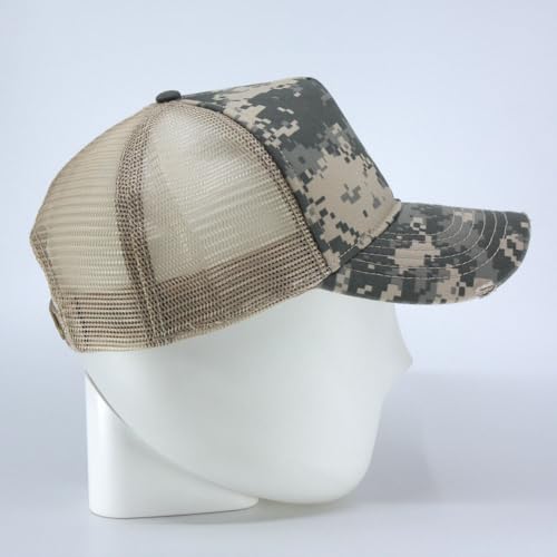 Image of The Vintage Year High Crown Foam Mesh Camouflage Trucker Hat Baseball Cap