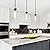 YKYQQLT Mondern Black Kitchen Island Pendant Lights Fixtures, 12'' Long Glass Island Pendant Light,Clear Glass Pendant Lighting,for Kitchen, Dining, Bathroom,Included 2 Bulbs