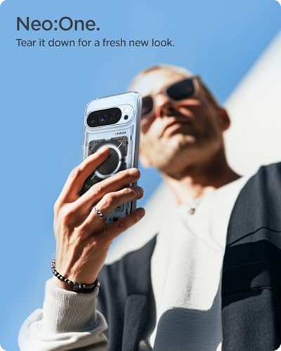Image of Spigen Ultra Hybrid MagFit for Pixel 10 /Pro Case, Neo One | Anti-Yellowing Resin, Air Cushion Tech, Military-Grade Drop Protection, Raised Camera Protection, Compatible with MagSafe