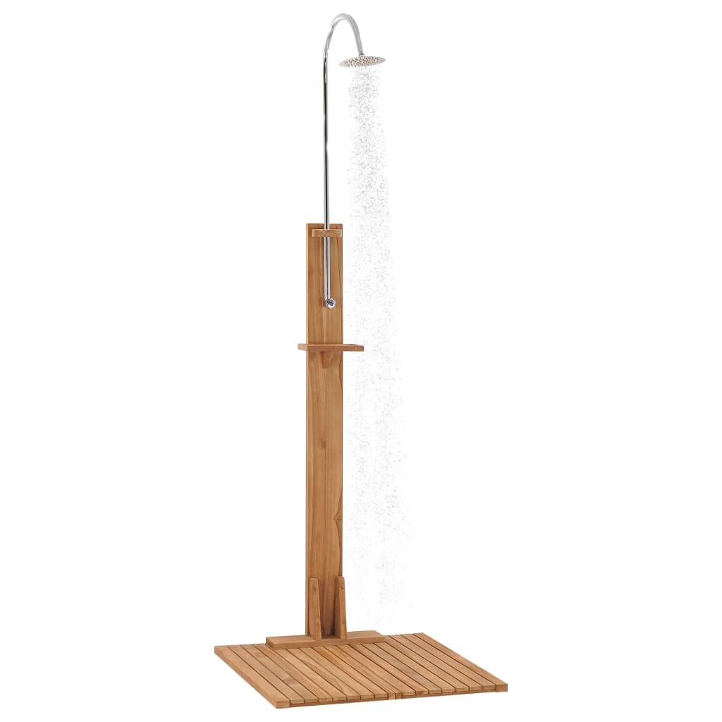 Ducha de jardín de Madera Maciza de Teca 75x75x210 cm 11.55,312276