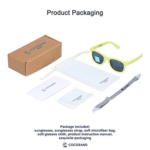 Image of COCOSAND Flexible Polarized Baby Sunglasses with Strap | UV Protection, Bendable, For Toddler Infant Newborn Girl Boy, Age 0-24 Months