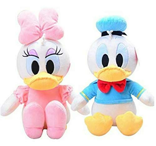 CLICK4DEAL Soft Toys Long Soft Lovable Huggable Cute Giant Life Size Combo Pack (Multi Color, 25cm_Donald Duck Baby Duck)
