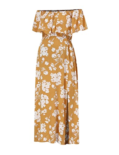 Image of Maternity Dress Women's Off Shoulder Split A Line Casual Maxi Dress Photography Dress for Babyshower