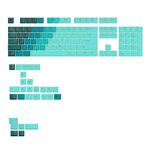 Image of GLORIOUS Gaming - GPBT Gradient Keycaps for Custom Mechanical Keyboards, No Fade Dye-Sublimated, Fits 100%, 75% 65% 60%, PBT Polymer, Fits ANSI & ISO, Supports Windows & macOS - Rainforest