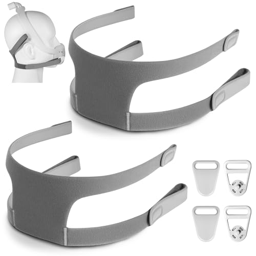 YBWM 2Packs Replacement Dreamwear Headgear Straps Compatible with DreamWear Full Face MaskAdjustable Soft DreamWear Full Face Replacement Headgear with Clips