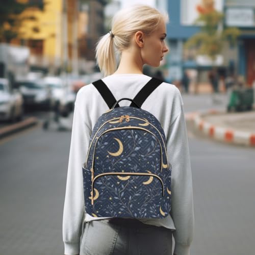 Sac à dos femme bleu marine foncé en forme de croissant de lune taille M - 7