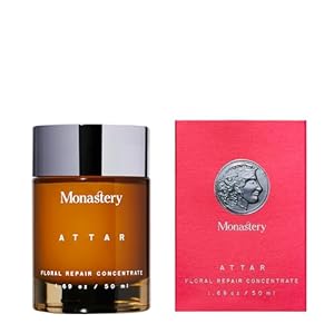 Attar Floral Repair Concentrate, 50ml, Face Moisturizer, Essential Oil Free, Nourishing Balm for Radiant Glow, Hazelnut, Rosehip Seed, Rare Rose Extracts, Jasmine Sambac