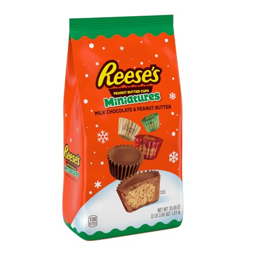 REESE'S Miniatures Milk Chocolate Peanut Butter Cups Bulk Bag, 35.65 oz | Bulk Candy Bag, Perfect for Parties, Gifts, Stocking Stuffers, and Sharing, Individually Wrapped Miniatures - image 4